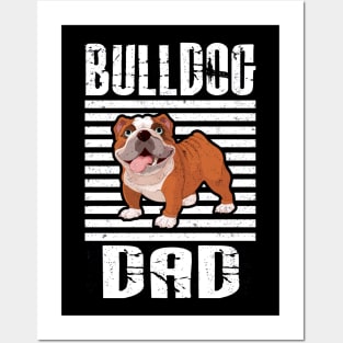 Bulldog Dad Proud Dogs Posters and Art